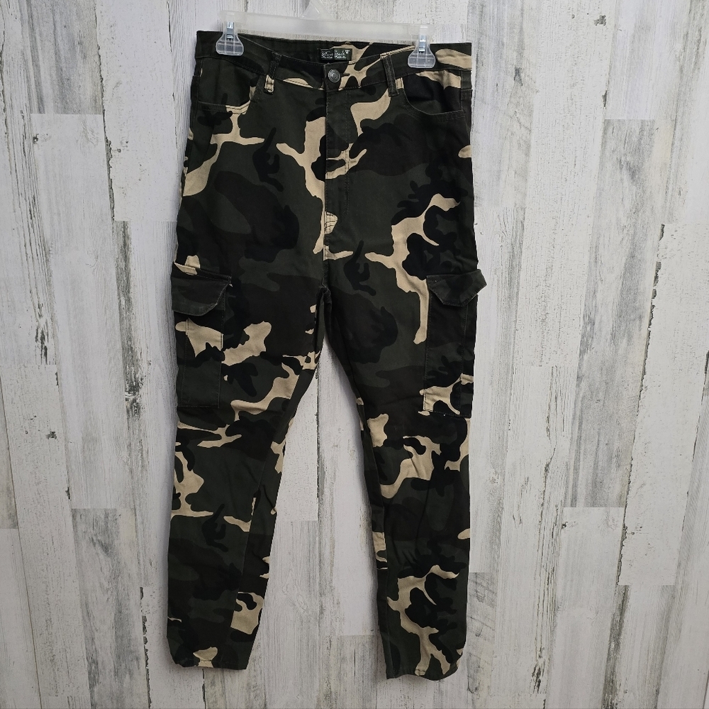Roma Studio Camouflage Cargo Pants Womens Plus Size 2X
